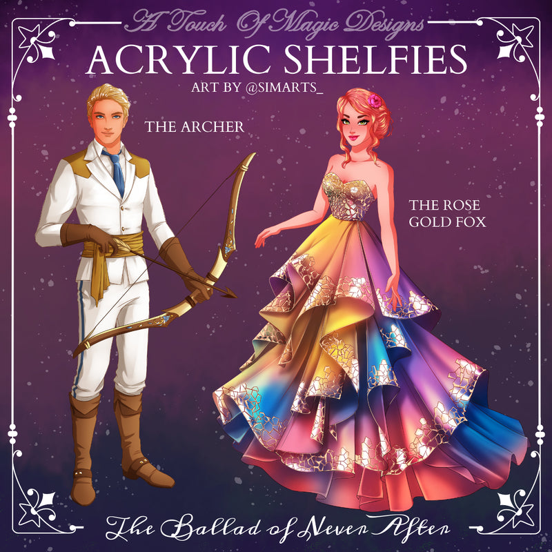 Shelfie set - The Archer & the rose gold fox - Once upon a broken heart