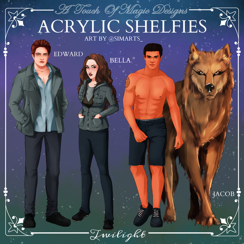 Edward, Bella & Jacob - shelfie set - Twilight