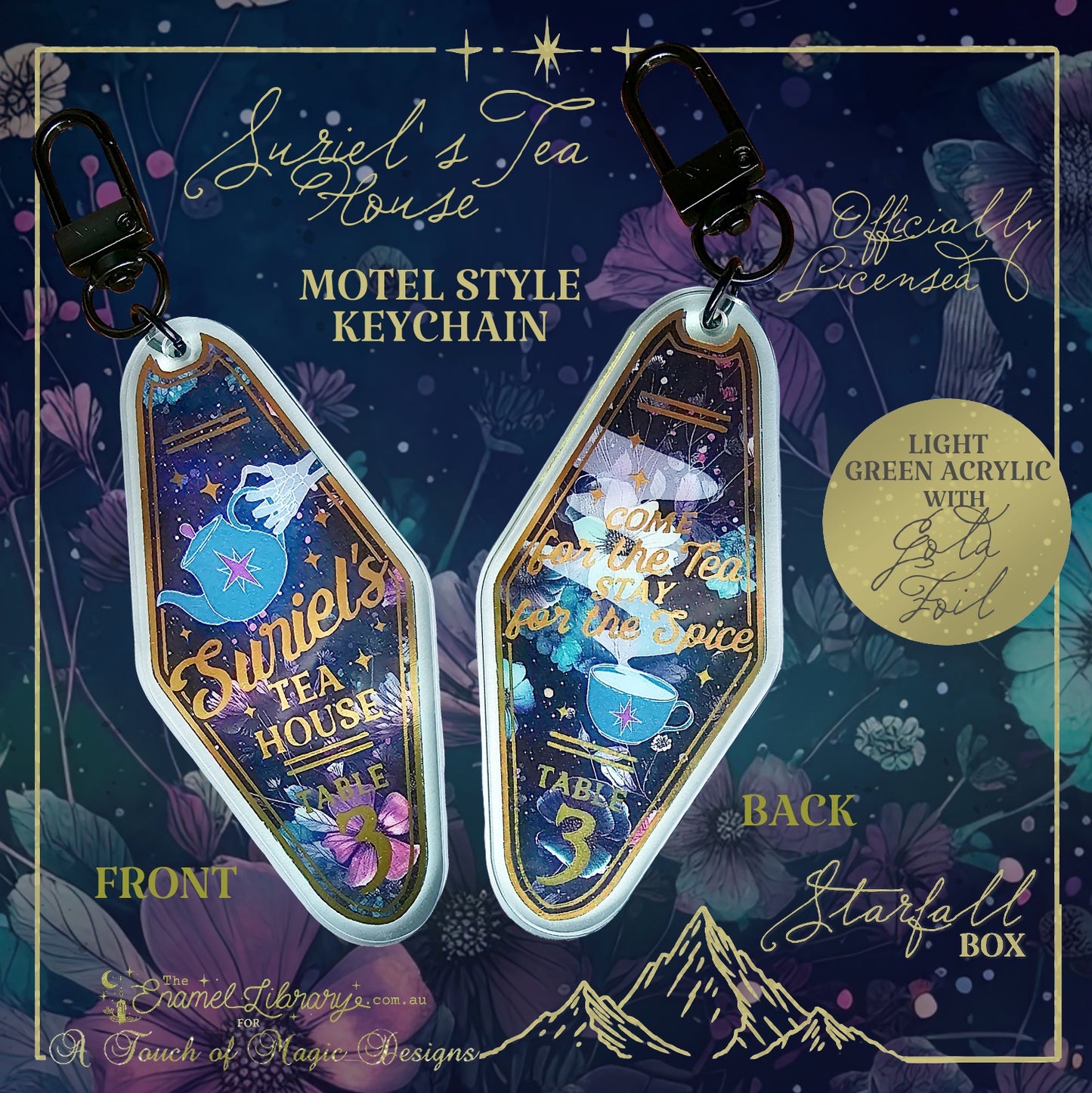 Motel style Key chain - Suriels tea house - SJM Oficially Licensed