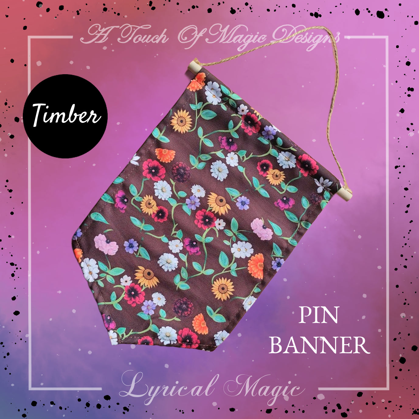 Secret garden -  Pin Banner - wood