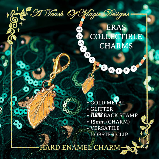 Era Charm collection - show girl feather - GOLD & Orange - #12