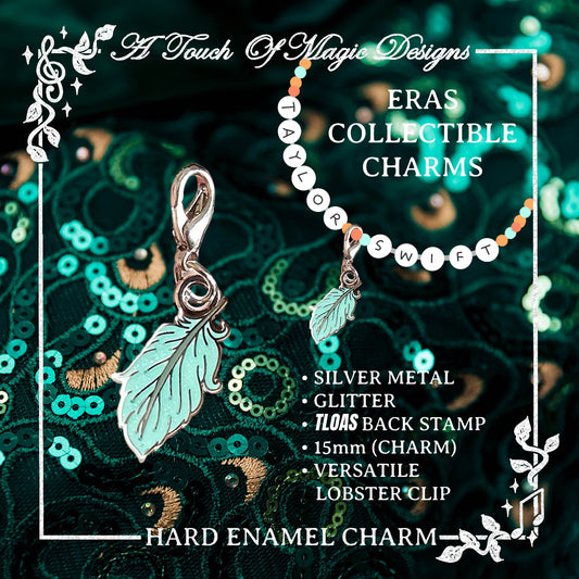 Era Charm collection - show girl feather - SILVER & Mint - #12 (Copy)