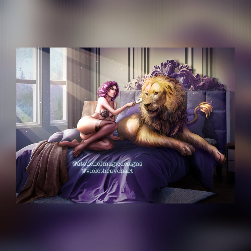 Lion around -TWISTED SISTERS OFFICIALLY LICENSED - premium print