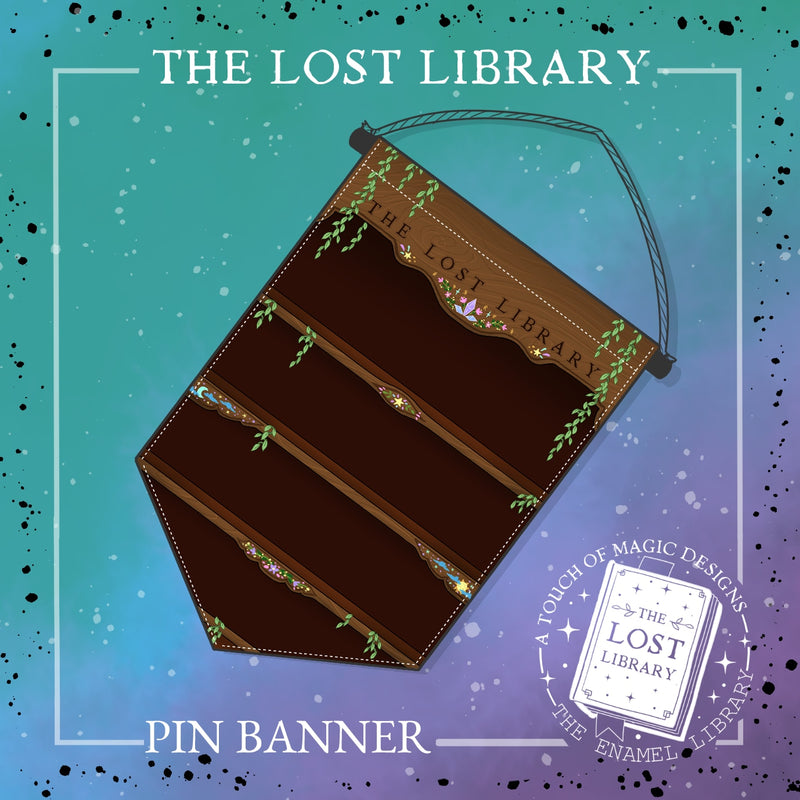 Lost library pin collection - Banner - OFFICIALLY LICENSED
