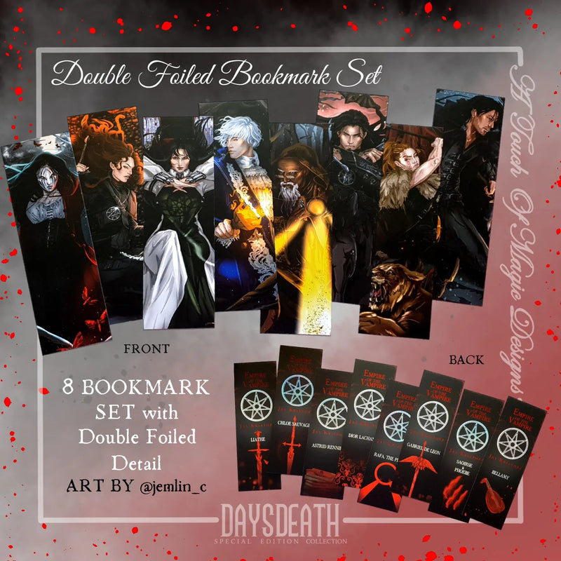 AUS/NZ  listing - Empire of the Vampire - holographic foiled - 8 bookmark set