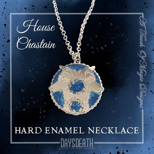 USA/Canada listing - House Chastain - enamel pendent necklace - Empire of the vampire