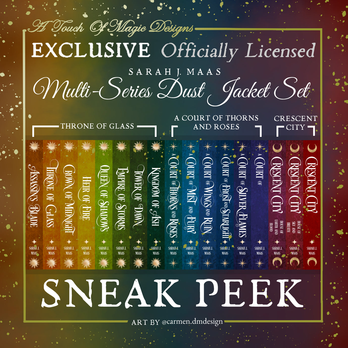 Crescent City - Rainbow editions - Dust Jacket set - OFFICIALLY LICENSED