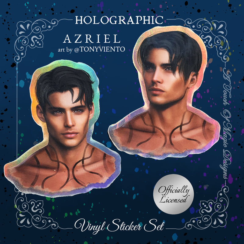 Azriel - holograpic portrait stickers - OFFICIALLY LICENSED