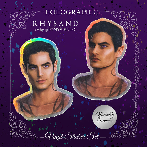 Rhysand - holograpic portrait stickers - OFFICIALLY LICENSED