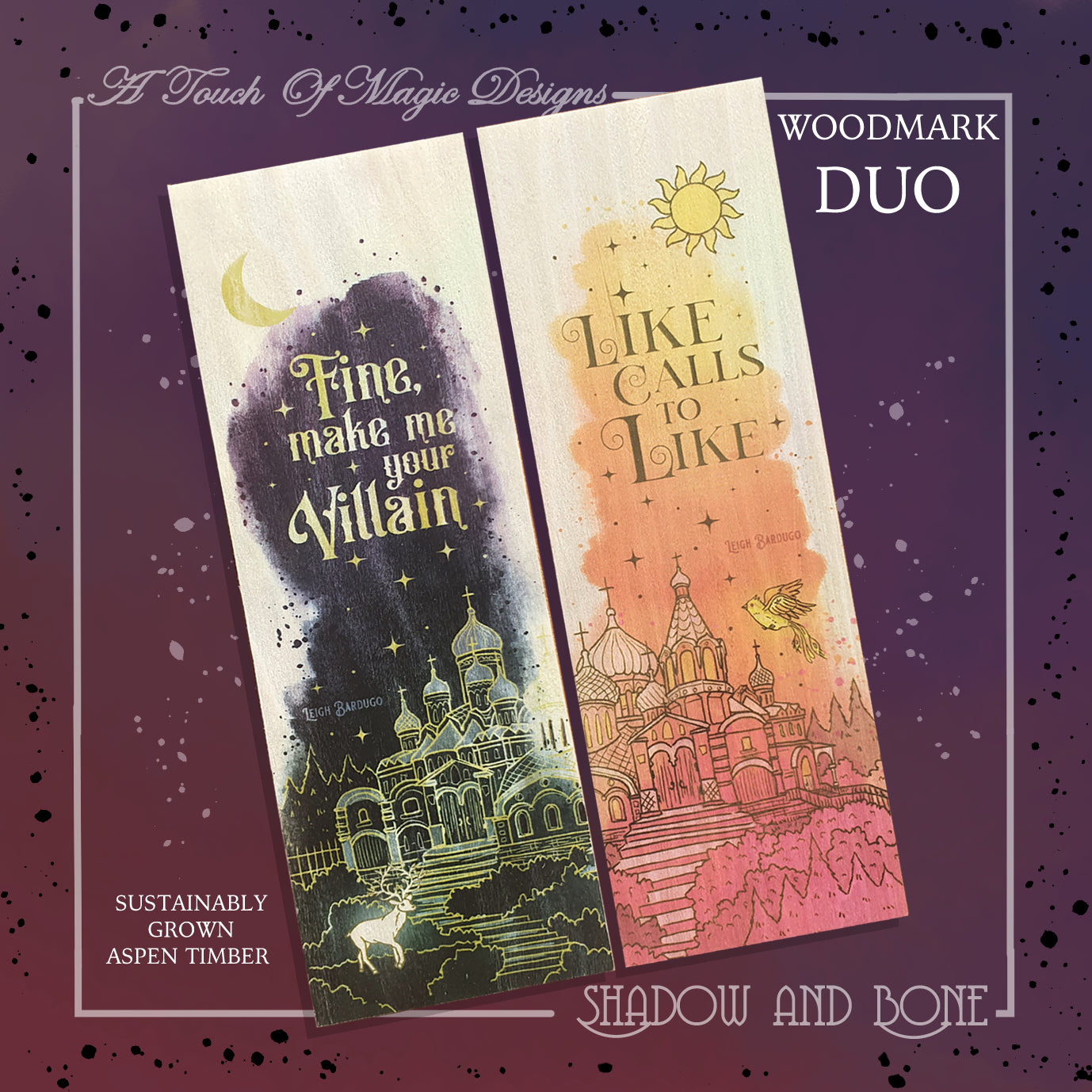 AUS & NZ  listing - Woodmark Duo set - Shadow & Bone